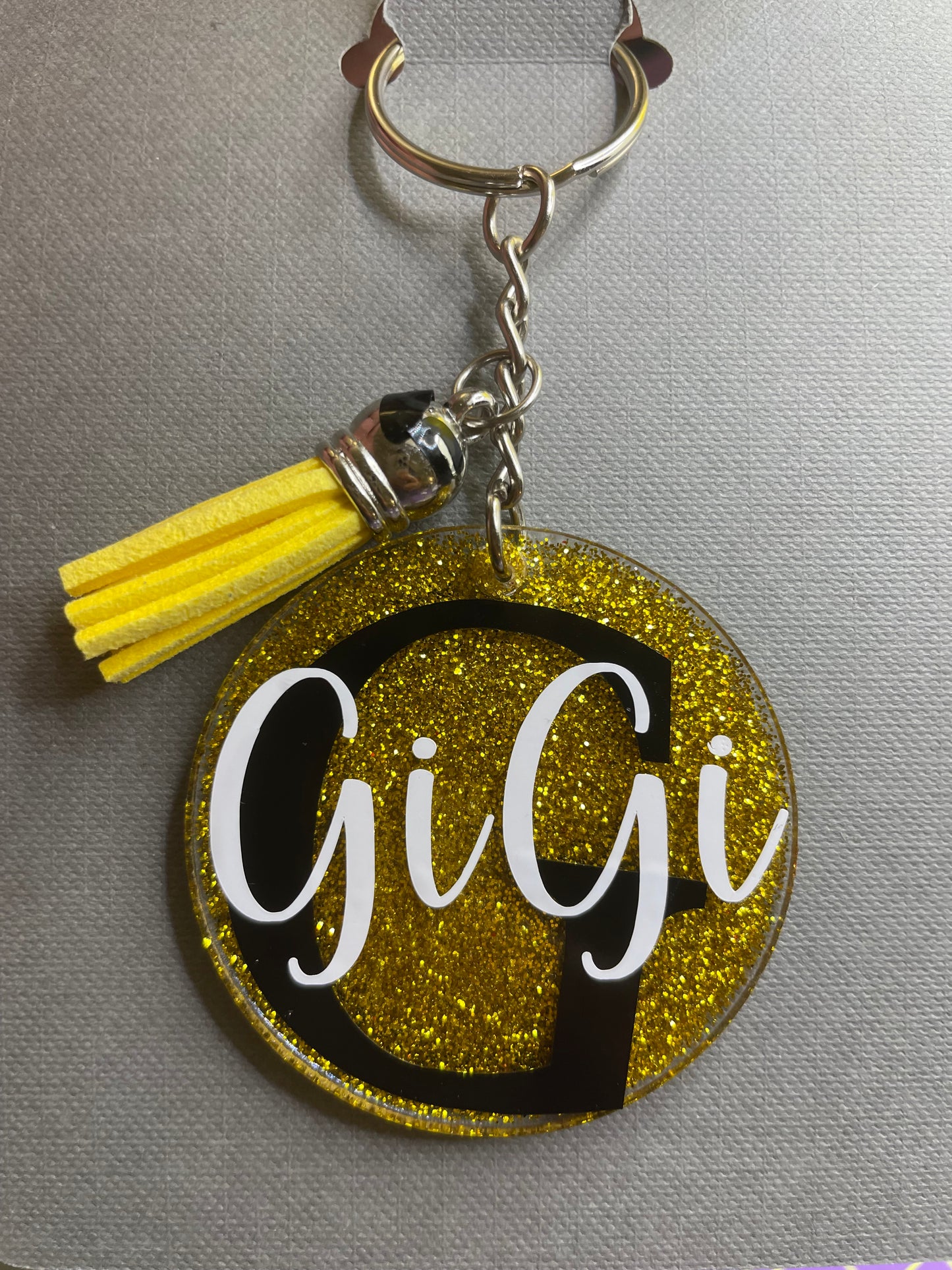 Glitter acrylic keychains