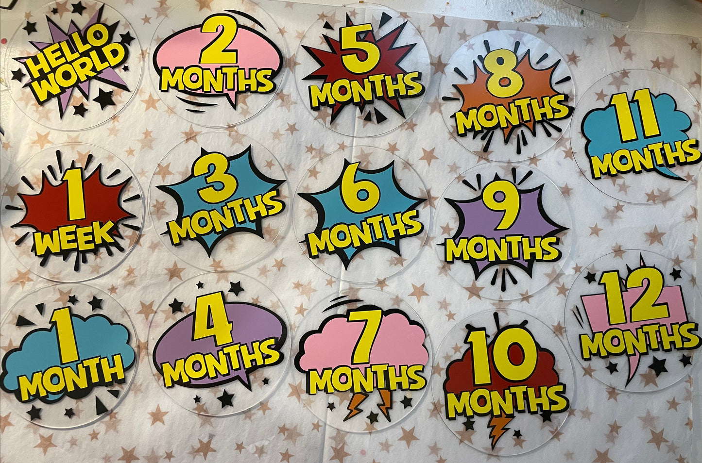 Acrylic Baby Milestone Disks