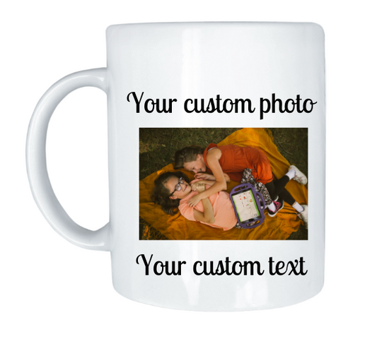 Personalized mugs with sayings and photos